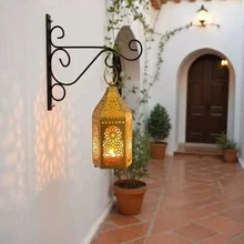 High-End Moroccan Style Metal Lantern Set, Hollow Projection Iron Candle Holder, Suitable For Halloween, Valentine's Day, Thanksgiving And Christmas Holiday Tabletop Decor, Home Kitchen Decoration - Child-Friendly, Easy Installation - A - View 16