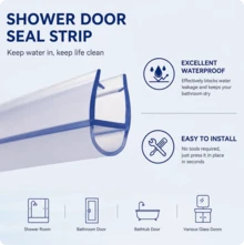 Shower Screen Bath Seal Strip For 10mm Glass,Up To 9mm Gap,900mm Adjustable - Shower Door Seal Strips - View 1