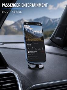 1/2/3pcs Strong Magnetic Car Phone Holder, 360° Rotating Adhesive Mount, No Drilling Required, Stable & Anti-Shake, Universal For Dashboard & Center Console, One-Hand Placement, Navigation Mount, Commute, Road Trip, Autumn Travel, Car Accessories, Holiday Gift - A - View 8