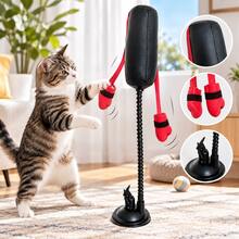 1pc Self-Adhesive Cat Boxing Suction Cup Toy, Interactive Cat Punching Bag, Battery-Free, Long-Lasting Play, Suitable For Indoor Exercise And Entertainment For Kittens, Fun Interactive Pet Supplies For Home - Multicolor - View 8