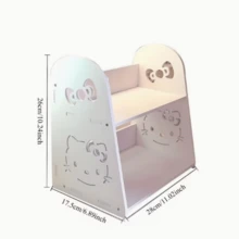 Hasbro 1pc Sanrio Hello Kitty Kawaii Storage Rack, Cinnamoroll Exquisite And Beautiful Storage Rack For Girls, Suitable For Decorating Girls' Room, Desktop Storage Rack, Student Ins Style Double Layer Shelf, Girly Desk Organizer - One Size - View 5