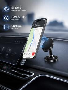 4PCS/2PCS Adhesive Magnetic Phone Mounts, Strong Magnets, Secure Hold, No Drilling, No Marks, No Surface Damage, Easy Install, To Use, Car Dashboard & Tabletop, All Smartphones, Daily Commute, Road Trip, Fall Travel, Car Accessories, - A - View 2