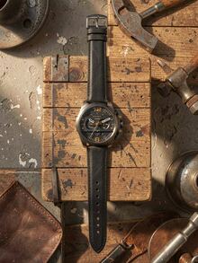 Diesel DZ4386 Rugged‑Industrial Men Wristwatch|Quartz Chronograph,Textured Black‑Gold Dial,Gun‑Tone Metal Case,Street Male Accessory - Black - View 3