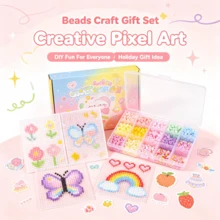 24 Warna/72 Warna - Kit Bahan Manik-manik Perler Fusion Set Lengkap Manik-manik Perler 2,6mm Set Lengkap Alat Kotak Manik-manik Perler Mard Set DIY - MultiWarna - View 2