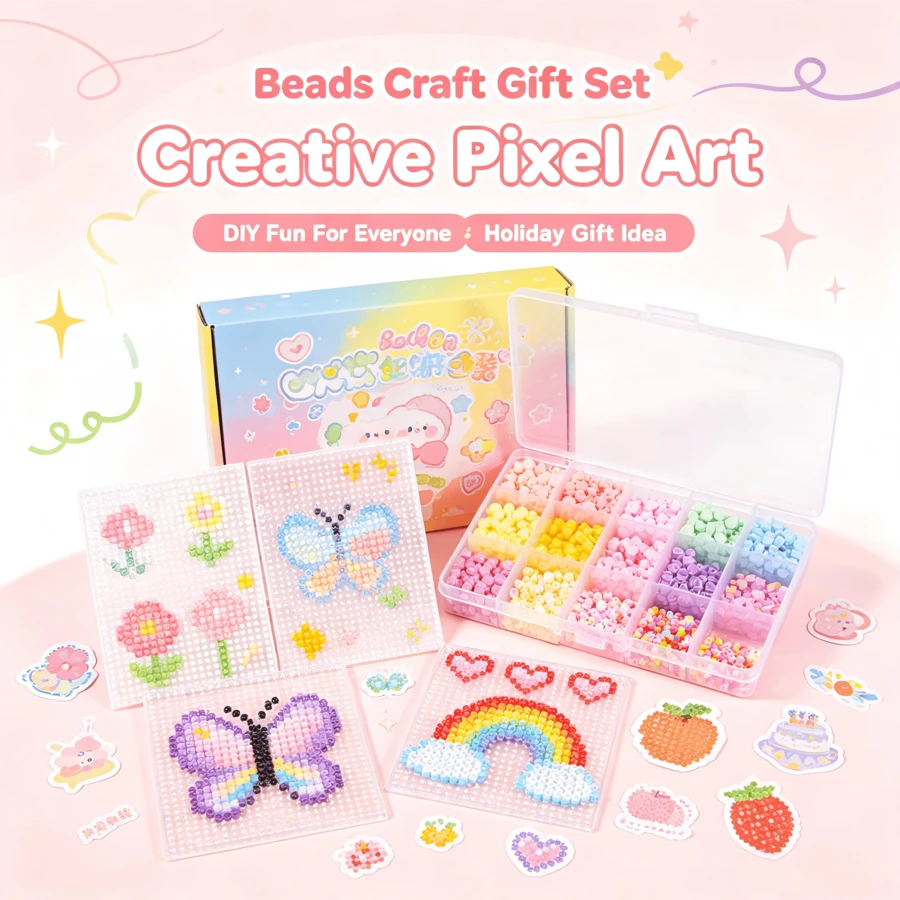 24 Warna/72 Warna - Kit Bahan Manik-manik Perler Fusion Set Lengkap Manik-manik Perler 2,6mm Set Lengkap Alat Kotak Manik-manik Perler Mard Set DIY