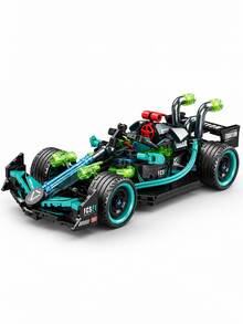 Kids Block Cars & Race Cars - Mint Blue - View 1