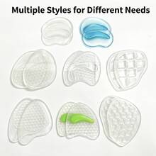 2/4 Pairs Random Mix Self-Adhesive Silicone Forefoot Pads, Anti-Slip Shock-Absorbing Half-Size Inserts, Suitable For Outdoor Activities, Hiking, Dancing, Sports, Foot Protection, Anti-Chafing Soft Foot Pads - Random Forefoot Pad - View 5