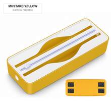 Space-Saving Plastic Wrap Dispenser With Hidden Sliding Cutter, Stable Suction Cup, Strong Magnetic Back And Reusable Hook And Loop, Suitable For Kitchen Wall, Refrigerator And Countertop For Plastic Wrap, Aluminum Foil, Parchment Paper And Wax Paper Rolls - View 12