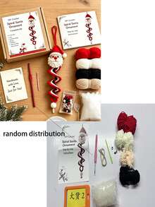 1 Set DIY Crochet Snowman Spiral Decoration Kit, 3D Christmas Hanging Ornament, Handmade Window, Porch, Wall And Holiday Tree Decor, Suitable For Beginners, Soft Yarn Handmade Kit - Christmas Ornament - View 8