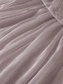 Smilprince Women's Dusty Lavender Luxury Strapless Beaded Chiffon Ruched Floor Length Flowy Formal Evening Gown, Spring Summer Party Special Occasion Outfit - Dusty Purple - View 6