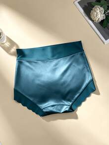 4pcs Luxury Satin Seamless Briefs For Women, Mid-Rise, Skin-Friendly Crotch, Sexy, Silky, Stretchy - Multicolor - View 3