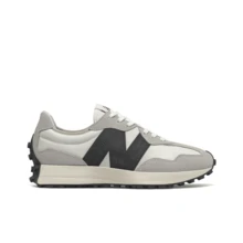 New Balance NB 327 Comfortable Split Leather & Textile Breathable Low-Top Casual City Commute Running Shoes Unisex Beige Gray - Grey - View 2