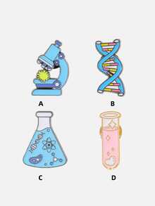 1pc/4pcs Science & Experiment Beaker Brooches, Biology Lab Accessory Brooches, Creative Enamel Pins, For Backpack, Hat, Clothing Decoration, Bags - Multicolor - View 10