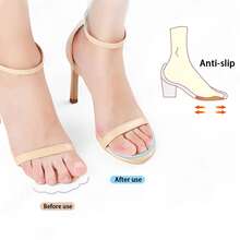 2/4 Pairs Random Mix Self-Adhesive Silicone Forefoot Pads, Anti-Slip Shock-Absorbing Half-Size Inserts, Suitable For Outdoor Activities, Hiking, Dancing, Sports, Foot Protection, Anti-Chafing Soft Foot Pads - Random Forefoot Pad - View 4