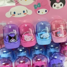 Hasbro Sanrio Themed Portable Pencil Sharpener - Cartoon Dual-Hole Design, No Battery Required, Plastic Material, Suitable For Home And Classroom Use | Fun Design | Durable Student Pencil Sharpener, Various Colors, Compact And Portable - Multicolor - View 2