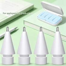 4/8PCS Metal Replacement Tips For Apple Pencil, Wear-Resistant Metal Tips For Pencil 1st & 2nd Generation - Multicolor - View 8
