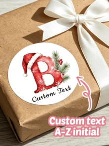 1/30/90/160pcs Customizable Pattern & Text Waterproof PVC Stickers, Personalized Round Christmas Stickers, Perfect For Gift Sealing, Holiday Envelope Decoration, Gift Box Embellishment, Background Decor, Great For Friends, Family, Partners, Party Hosts, Suitable For Snowy Christmas Theme Parties, Winter Family Gatherings, Weddings, Birthday Parties - Multicolor 1 - View 1