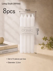 8/4 buah Lilin Taper Lurus Panjang + Pendek 25/20cm, Berbagai Warna, Dekorasi Meja Pernikahan, Dekorasi Pesta Makan Malam, Dekorasi Rumah, Penerangan Darurat, Perlengkapan Liburan - Lilin hias bertangkai panjang - View 31