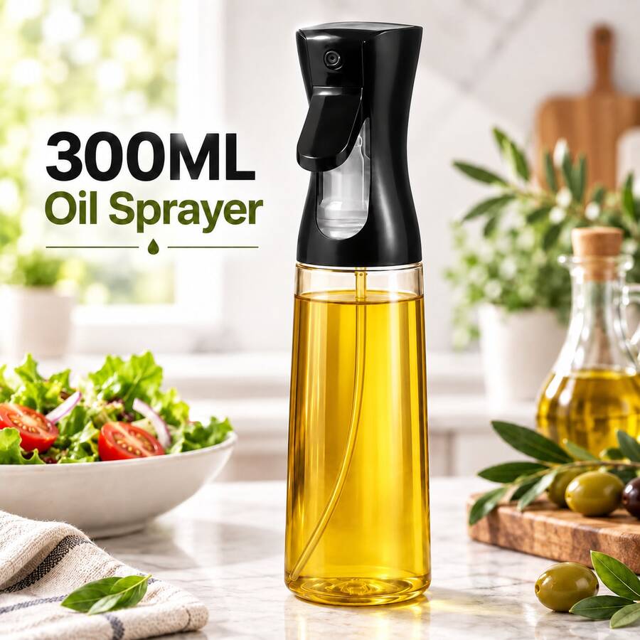 2-In-1 Oil Sprayer & Pourer Bottle, Refillable Kitchen Oil Dispenser With Fine Mist Spray & Controlled Pour, One-Hand Cooking Bottle For Air Fryer, Salad, BBQ, Baking, Grilling, Frying & Daily Cooking