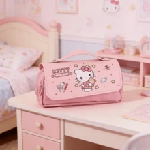 Hasbro Sanrio Cartoon Stress Relief Pencil Case, Sanrio Black Cat Student Multi-Function Large Capacity Pencil Case - Multicolor - View 1