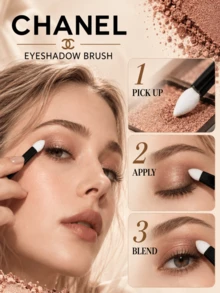 Chanel Eyeshadow Brush 3-Pack, 0.8*4cm, Soft Sponge Tip, Precise Application, Compact And Portable, Ideal For Eye Makeup - Eyeshadow Brush - View 8