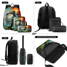 Set 3 Buah Motif Pemain Sunset Court 2D Print, Ransel Kapasitas Besar dengan Tas Selempang dan Tempat Pensil, Kantong Jala Elastis Samping untuk Menyimpan Botol Minum, Tali Bahu Lebar yang Dapat Diatur dan Bernapas, Gaya Penggemar Olahraga untuk Bermain Game, Berkomuter, Bepergian, dan Penyimpanan Sehari-hari - Tas bercetak - View 9