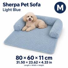 1pc Lambswool Pet Sofa Cushion, Soft Fleece Three-Sided Enclosure, Extended Front Pad Design, Cat And Small Dog Home Resting Bed, Suitable For Sofa, Bedside And Floor, 3 Colors And 2 Sizes Available - Multicolor - View 17