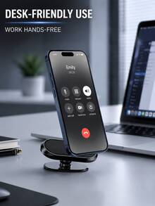 1/2/3pcs Strong Magnetic Car Phone Holder, 360° Rotating Adhesive Mount, No Drilling Required, Stable & Anti-Shake, Universal For Dashboard & Center Console, One-Hand Placement, Navigation Mount, Commute, Road Trip, Autumn Travel, Car Accessories, Holiday Gift - A - View 9