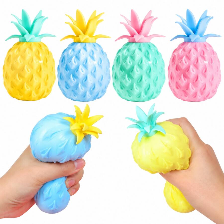 Macaron Pineapple Squeeze Toy, Jelly Soft Slow Rebound Stress Ball, Squishy Anxiety Relief Finger Toy, Creative Decompression Toy For Teens, Classroom Office Relaxation Toy, Fun Party Favor