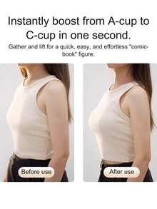 2/1pc Set Push-Up Non-Slip Bra, Thick Padded Lining Design For Small Bust, 5cm Thick Padding - Multicolor - View 4