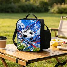 Tas Bekal Makan Siang Berinsulasi Motif Sepak Bola 2D, Tali Selempang yang Dapat Diatur, Kantong Jala Samping, Tempat Botol Minum, Kotak Bekal Portabel, Lapisan Dalam Kapasitas Besar, Isolasi Dingin dan Panas, Gaya Penggemar Olahraga, Cocok untuk Perjalanan, Piknik, Tas Penyimpanan Makanan Luar Ruangan, Tersedia Berbagai Warna - Bekal makan siang - View 7