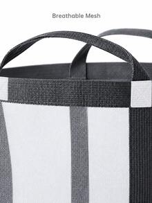 Portable Household Laundry Basket, Heavy Duty Collapsible With Handle Clothes Storage Bin, Waterproof Washable Bedroom Bathroom Dorm Storage Bucket, Easy To Carry Apartment RV Camping Laundry Bag, Space-Saving Storage Organizer Basket - Dark Grey - View 3