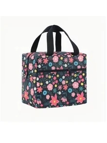 [Outdoor Pattern Lunch Bag] 1pc Fashion Square Lunch Bag, Office Worker Insulated Cooler Bag, Non-Food Contact - Multicolor - View 9