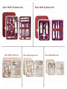 Manicure & Pedicure Set, Professional Toenail Cuticle Scissors Nail Trimming Care Kit - Stainless Steel Nail Clipper Set Travel Box - Nail Care Tools For Men & Women - Multicolor - View 2