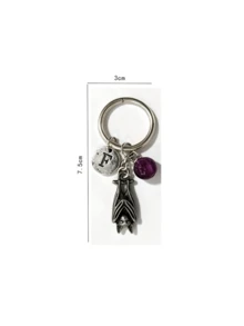 1pc Bat Shaped Inspirational Keychain Set, Suitable For Encouragement, Party Favors Or Holiday Gifts, Applicable For Birthday Parties And Various Occasions - Multicolor - View 9