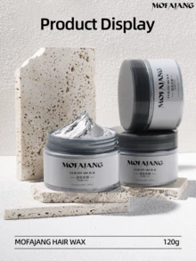 MOFAJANG 120g Colorful Styling Hair Wax, 3s Quick Styling, 72h Strong Hold, Natural Matte Texture, Gentle Formula, Non-Sticky & No Residue, Easy To Apply & Reshape, Lightweight Texture All Day Without Collapse - GOLDEN - View 9