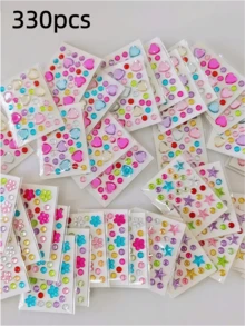 248 Lembar Stiker Payet dan Berlian Imitasi Pelangi, 2 Lembar Stiker Payet Berbentuk Bintang. Dirancang dengan Lem Cat untuk Riasan dan Pakaian, Cocok untuk Hari Valentine, Festival, Pesta, dan Dekorasi Wajah. - MultiWarna - View 11