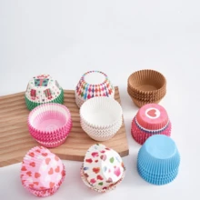 100 PCS Printed Cake Paper Cups, Muffin Baking Paper Liners, Suitable For Birthday, Valentine's Day, Christmas, Party, Daily Use - View 7