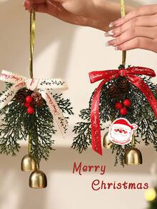 1pc Christmas Decoration Door Hanging Premium Bell Ornament Christmas Tree Hanging Decor Window Display Scene Arrangement Wall Hanging Ornament - Decorative Pendant - View 8