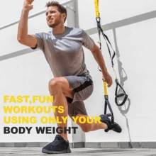 3pcs/Set Family Resistance Training Set, Includes Suspension Training Straps And Handles, Suitable For Full Body Home Workout - Multicolor - View 4