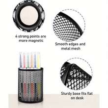 1pc Semi-Circular Magnetic Iron Storage Basket, Refrigerator Pen Holder And Storage Box, Suitable For Home Office Desk Organization, Craft Supplies, Utility Magnet Container, Fridge Side Pocket, Durable Kitchen Decor, Mother's Day Gift Idea - Multicolor - View 7