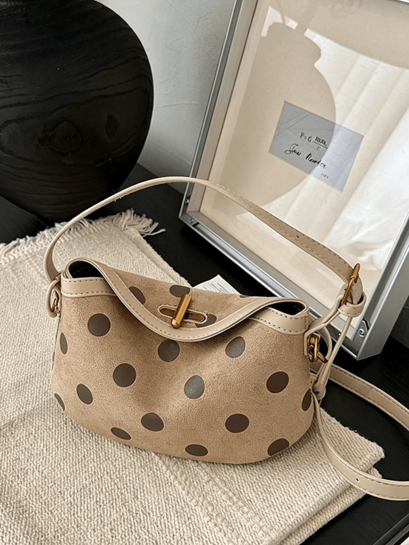 Autumn New Large Polka Dot Hobo Small Bag For Women, Slouchy Underarm Shoulder Bag, Fashionable Cute Crossbody Bag - Multicolor - View 1