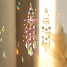 1pc Christmas Yard Garden Decor Light-Collecting Ornament Evil Eye Sun Moon Crystal Sun Catcher Wind Chime - Hanging Ornament - View 13