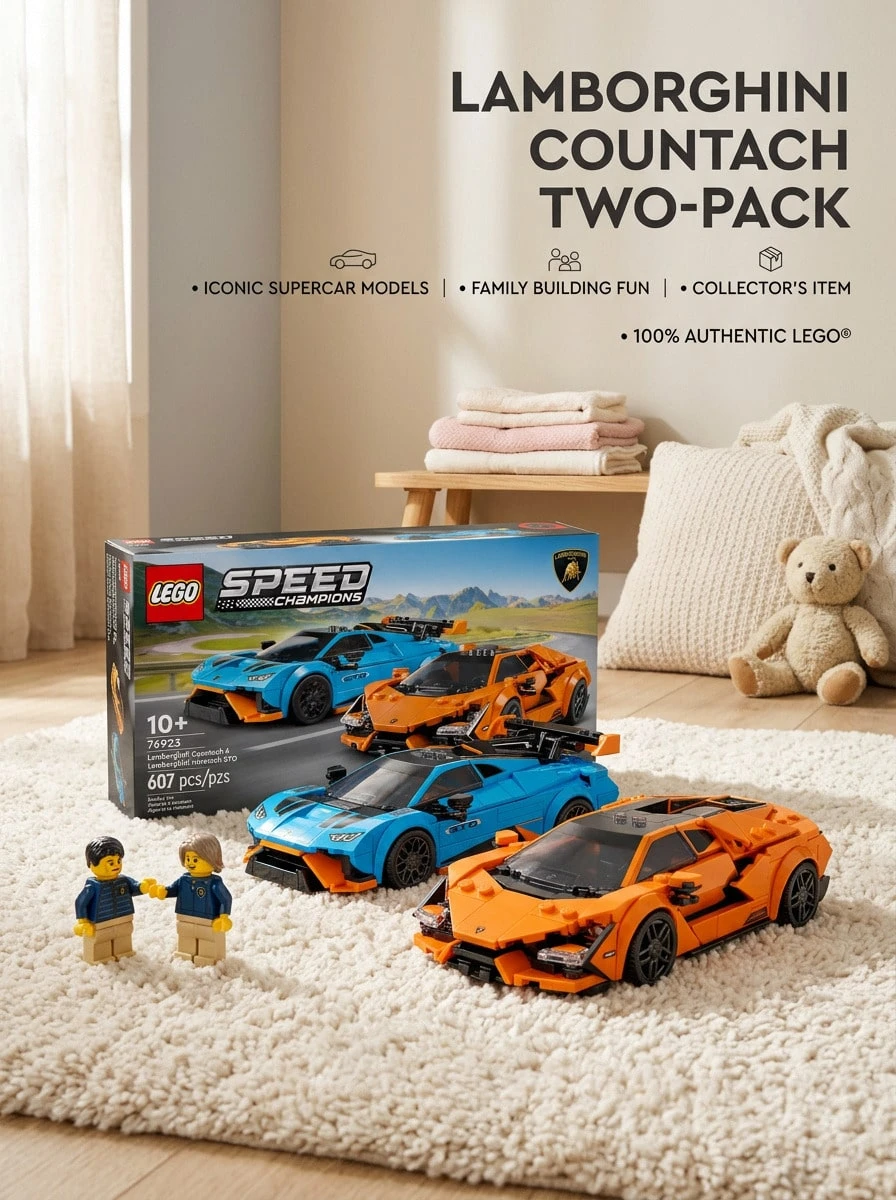 Speed Champions® Lamborghini Revuelto And Huracán STO BOYS FIRST 77238 - Multicolor - View 1