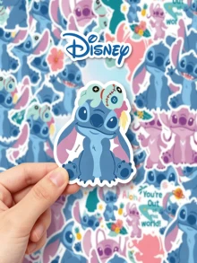 50pcs Disney Official Licensed Stitch Stickers DIY Packaging Tape Stickers, Suitable For Daily Use Or Party/Holiday Decoration, Fun Gift For Friends - Multicolor - View 5