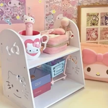 Hasbro 1pc Sanrio Hello Kitty Kawaii Storage Rack, Cinnamoroll Exquisite And Beautiful Storage Rack For Girls, Suitable For Decorating Girls' Room, Desktop Storage Rack, Student Ins Style Double Layer Shelf, Girly Desk Organizer - One Size - View 6