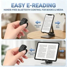Multifunctional Ring Remote Control, Round Design, Suitable For Phone Selfie Shutter, Can Control Phone Or Tablet Page Turning, Volume Adjustment, Pause And Other Functions, Supports , IOS And Android Systems. Built-In 30mAh Battery - Multicolor - View 6