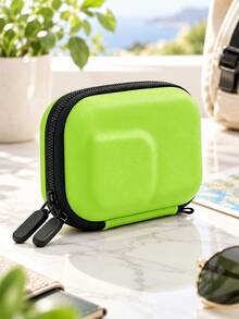 Action Camera Storage Bag 10x7x4cm EVA Hard Shell Mini Camera Storage Pouch, Soft Lining Dual Zipper, Compact Portable Travel Storage Bag, Suitable For Action Cameras And Small Accessories, Outdoor Photography, Backpack, Luggage, 5 Colors Available - View 13
