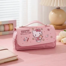 Hasbro Sanrio Cartoon Stress Relief Pencil Case, Sanrio Black Cat Student Multi-Function Large Capacity Pencil Case - Multicolor - View 6