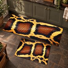 Karpet Panjang Motif Ular Imitasi, Dekorasi Rumah Dalam Ruangan, Karpet Dapur, Keset Pintu Masuk, Dekorasi Lorong, Karpet Samping Tempat Tidur Kamar Tidur, Karpet Ruang Tamu, Karpet Ruang Cuci, Keset Kamar Mandi, Cocok Untuk Apartemen, Asrama dan Dekorasi Rumah Sehari-hari - MultiWarna - View 1